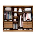 Ver imagem 3 de Guarda Roupa Casal Robust 6 Portas de Bater 6 Gavetas MDF com Espelho Cumaru-Fendi 276cm
