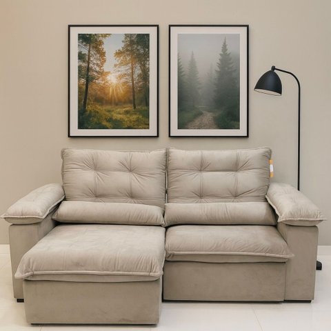 Sofá Retrátil e Reclinável Benfica 2,00m