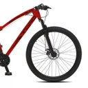 Ver imagem 3 de Bicicleta Colli Toro Alumínio A.29 Freio Disco Suspensão Dianteira Com Kit Shimano 21M Vermelho