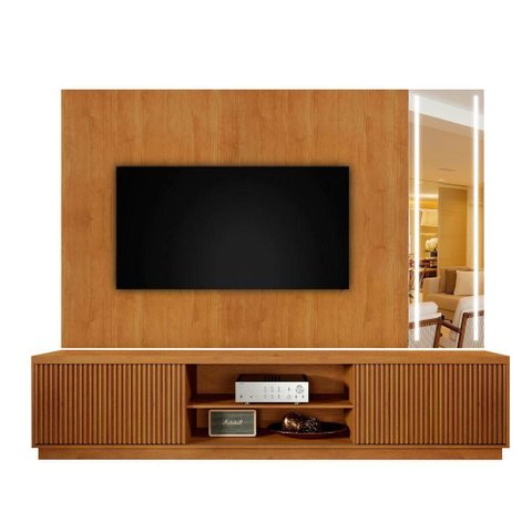 Rack Arezzo com Painel Vitrum C-LED 220 Mavaular Naturale