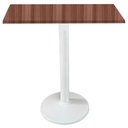 Ver imagem 1 de Mesa Zeta Ferro Branco 75 Cm (alt) Disco Redondo Tampo Mdp Quadrado 60 Cm (larg) X 2,50 Cm Alt