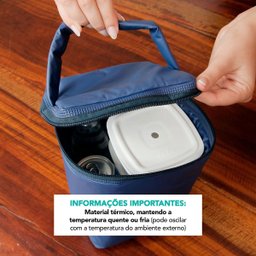 Bolsa Frasqueira Térmica 4,5 Litros Impermeável Azul Marinho - 2