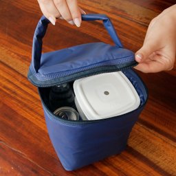 Bolsa Frasqueira Térmica 4,5 Litros Impermeável Azul Marinho - 3