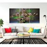 Quadro Decorativo 122x60 Sala Flores Rosas Marrons Grande - 4