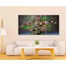 Quadro Decorativo 122x60 Sala Flores Rosas Marrons Grande - 2