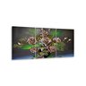 Quadro Decorativo 122x60 Sala Flores Rosas Marrons Grande - 5