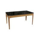 Ver imagem 1 de Mesa de Jantar Kappesberg em Madeira Maciça com Tampo de Vidro Preto Fosco 160cm