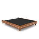 Ver imagem 1 de Cama Avulsa para Colchão Queen Torres Pés em Madeira Pu Caramelo G91 - Gran Belo