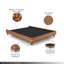 Ver imagem 3 de Cama Avulsa para Colchão Queen Torres Pés em Madeira Pu Caramelo G91 - Gran Belo