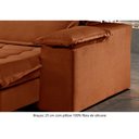 Ver imagem 4 de Sofá Retrátil E Reclinável 2,10m 3 Lugares Terracota