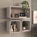 Ver imagem 2 de Conjunto 3 Nichos Linha Curve 62,5X24cm Bege Dunas