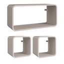 Ver imagem 1 de Conjunto 3 Nichos Linha Curve 62,5X24cm Bege Dunas