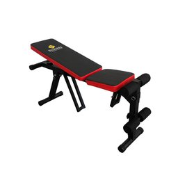 Banco Prancha Abdominal Inclinável Pelegrin PEL-FIT38 Preto e Vermelho - 1