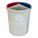 Ver imagem 2 de Lixeira Mix 25 Litros Coleta Seletiva com 3 Divisões Cor:azul/vermelho/cinza