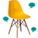Ver imagem 7 de Cadeira Charles Eames Eiffel Amarelo Polipropileno Cozinha Sala de Estar Jantar Mesa Jantar