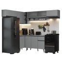Ver imagem 5 de Armário de Cozinha Completa de Canto 405cm Nice Madesa 05 Cinza