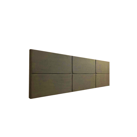 Cabeceira Estofada Casal 6 Blocos Não É Segredo Suede Amassado Marrom Escuro 140x60