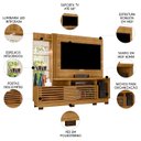 Ver imagem 3 de Estante Painel para Tv 60 Pol 200cm Sam Z10 Cumaru - Mpozenato