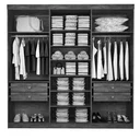 Ver imagem 2 de Guarda Roupa Casal 6 Portas 4 Gavetas Leblon D' Doro Cinamomo com Off White