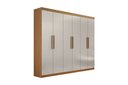 Ver imagem 1 de Guarda Roupa Casal 6 Portas 4 Gavetas Leblon D' Doro Cinamomo com Off White