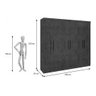 Guarda Roupa Casal 6 Portas 4 Gavetas Leblon D' Doro Cinamomo com Off White - 3