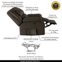 Ver imagem 3 de Poltrona do Papai Reclinável Sala de Cinema Madrid Manual PU Marrom G23 Gran Belo