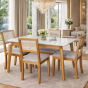 Ver imagem 6 de Kit 2 Cadeiras de Jantar Madeira Maciça Mel Encosto Telinha Palha Estofada Linho Bege Rubi