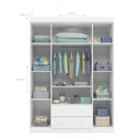 Ver imagem 4 de Guarda Roupa Infantil Lívia com 4 Portas - Branco