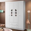 Ver imagem 1 de Guarda Roupa Infantil Lívia com 4 Portas - Branco