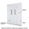 Guarda Roupa Infantil Lívia com 4 Portas - Branco - 2