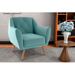 Poltrona Decorativa Veneza Verde Menta E-437 - 4
