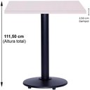 Ver imagem 2 de Mesa Bistrô Ferro Preto 111,50 Cm (alt) Disco Redondo Tampo Mdp Quadrado 70 Cm (larg) X 2,50 Cm (