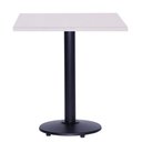 Ver imagem 1 de Mesa Bistrô Ferro Preto 111,50 Cm (alt) Disco Redondo Tampo Mdp Quadrado 70 Cm (larg) X 2,50 Cm (