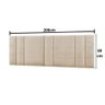 Cabeceira King Estofada com Led - Linho Bege - 6