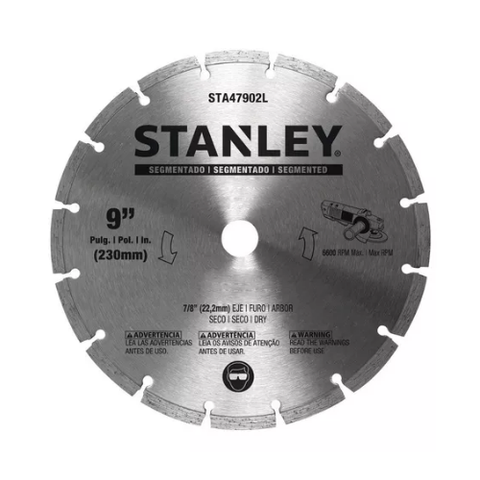 Disco Diamantado 230mm=9" Segmentado - Stanley