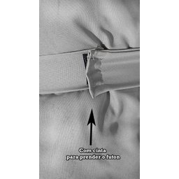 Almofada Futon Esteira Grande 60x1,70cm Flat Cinza - 3