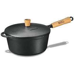 Caçarola Panela De Ferro Fundido Alça Ferro Cabo Madeira 1,2L 170 Fumil - 1