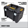 Caixa de Ferramentas Dewalt de Plástico 33cm X 43.8cm X 30.1cm Preta - 3