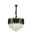 Ver imagem 1 de Lustre Pendente de Cristais Midas Redondo 55cm 8xe14 Blumenau Preto