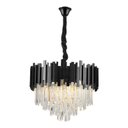 Ver imagem 2 de Lustre Pendente de Cristais Midas Redondo 55cm 8xe14 Blumenau Preto