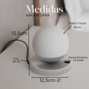 Ver imagem 4 de Abajur Luminaria de Mesa Dama Moderno com Globo Vidro e Lâmpada Branco Frio