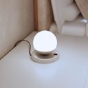 Ver imagem 1 de Abajur Luminaria de Mesa Dama Moderno com Globo Vidro e Lâmpada Branco Frio