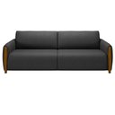 Ver mais imagens de Conjunto Decorativo Poltrona e Sofá 223cm Maceió PU Preto - Gran Belo