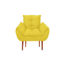 Kit 03 Poltronas Opala Confortável Sala, Quarto Cor:amarelo - 2