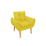 Kit 03 Poltronas Opala Confortável Sala, Quarto Cor:amarelo - 3