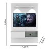 Rack Home Painel Suspenso 120cm para TV até 46 Polegadas Lumia Branco - 5