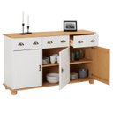 Ver imagem 3 de Balcão Aparador Buffet 3 Portas 3 Gavetas Madeira Branco Freijó Colmar Idimex