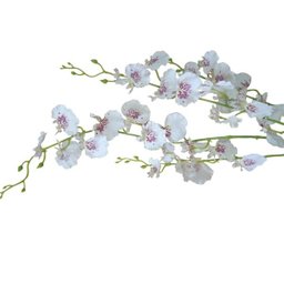 Kit 4 Galhos de Orquídeas Chuva de Ouro Artificial para Decoração Cor:Branco - 2