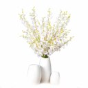 Ver imagem 1 de Kit 4 Galhos de Orquídeas Chuva de Ouro Artificial para Decoração Cor:Branco