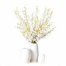 Kit 4 Galhos de Orquídeas Chuva de Ouro Artificial para Decoração Cor:Branco - 1